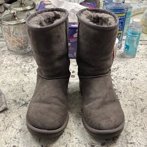 UGG Dark Gray Shearling Boots
